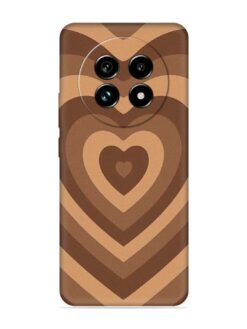 Brown Heart Embossed Soft Silicone Case for Realme 13 Pro Plus (5G)