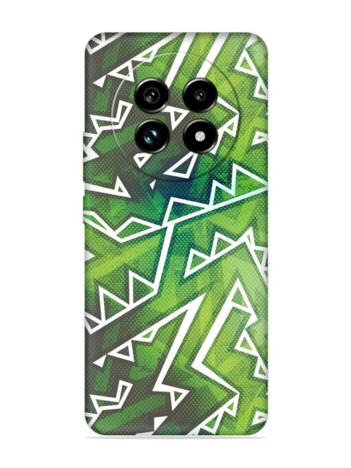 Green Graffiti Seamless Embossed Soft Silicone Case for Realme 13 Pro Plus (5G) Zapvi