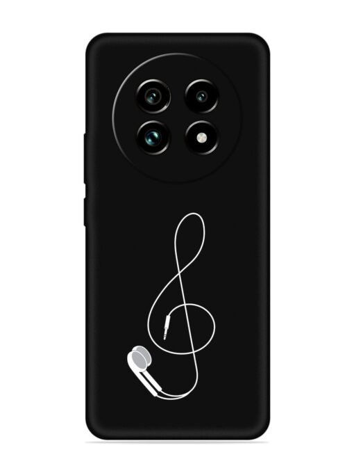 Music Earphone Vector Embossed Soft Silicone Case for Realme 13 Pro Plus (5G)