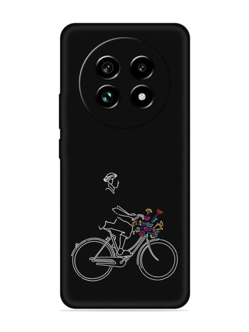 Minimalist Cycle Art Embossed Soft Silicone Case for Realme 13 Pro Plus (5G)