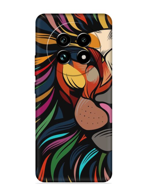 Trippy Lion Art Embossed Soft Silicone Case for Realme 13 Pro Plus (5G)