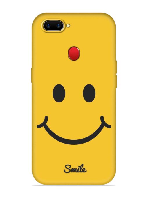 Yellow Smiley Embossed Soft Silicone Case for Realme 2 Zapvi