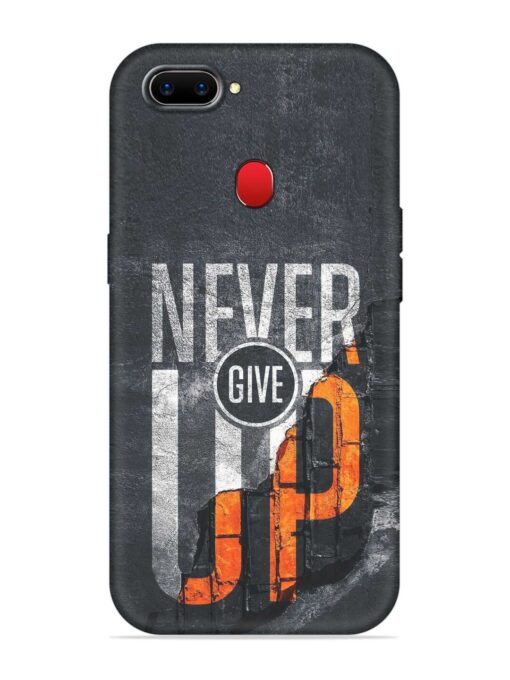 Never Give Up Embossed Soft Silicone Case for Realme 2