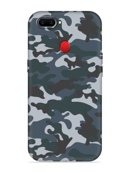 Dark Blue Army Military Art Embossed Soft Silicone Case for Realme 2 Zapvi