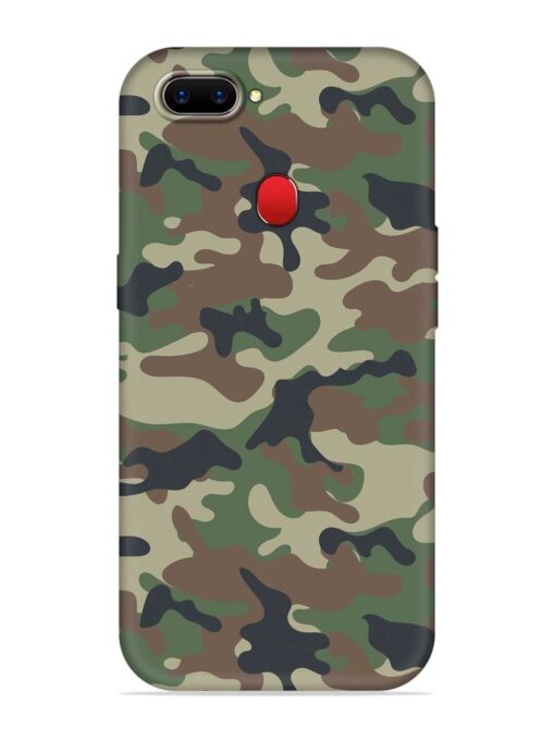 Army Military Camouflage Dark Green Embossed Soft Silicone Case for Realme 2 Zapvi