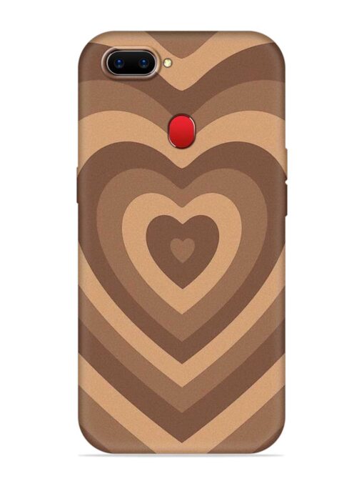 Brown Heart Embossed Soft Silicone Case for Realme 2 Zapvi