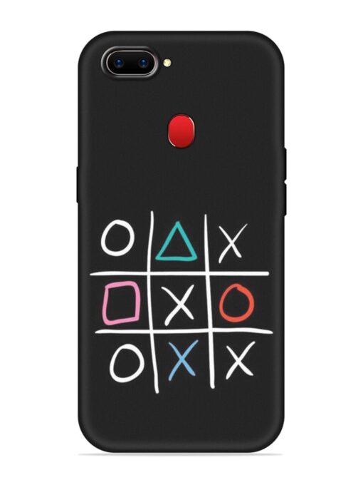 Super Neon Tic-Tac-Toe Embossed Soft Silicone Case for Realme 2 Zapvi