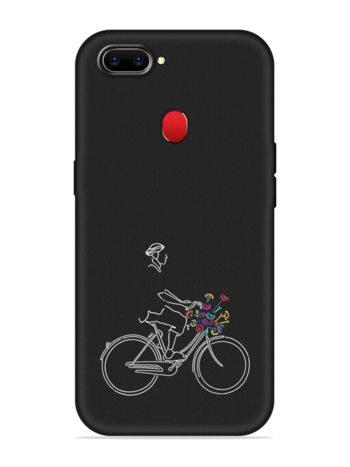 Minimalist Cycle Art Embossed Soft Silicone Case for Realme 2 Zapvi