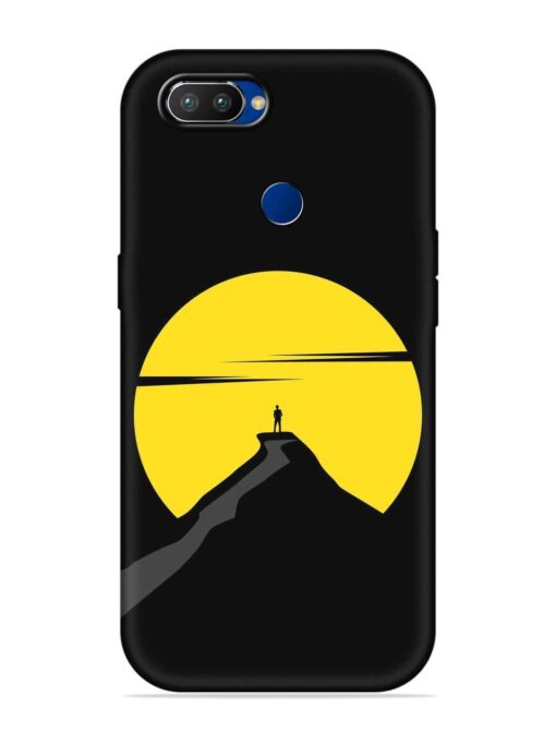 Black Ultra Vector Embossed Soft Silicone Case for Realme 2 Pro