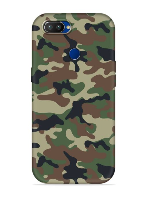 Army Military Camouflage Dark Green Embossed Soft Silicone Case for Realme 2 Pro Zapvi