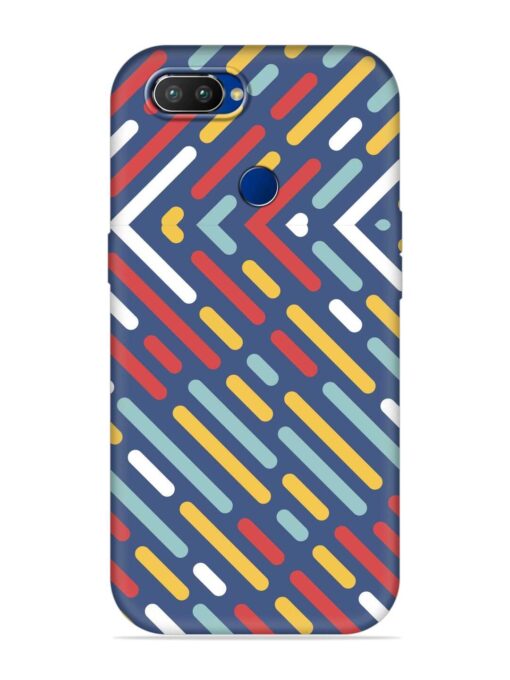 Colored Lines Embossed Soft Silicone Case for Realme 2 Pro