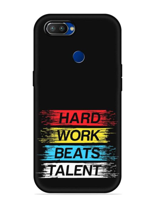 Hard Work Beats Embossed Soft Silicone Case for Realme 2 Pro Zapvi