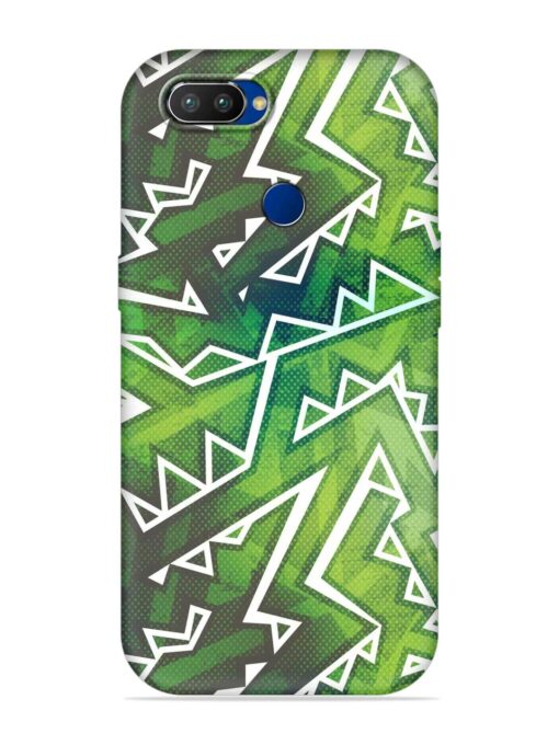 Green Graffiti Seamless Embossed Soft Silicone Case for Realme 2 Pro Zapvi