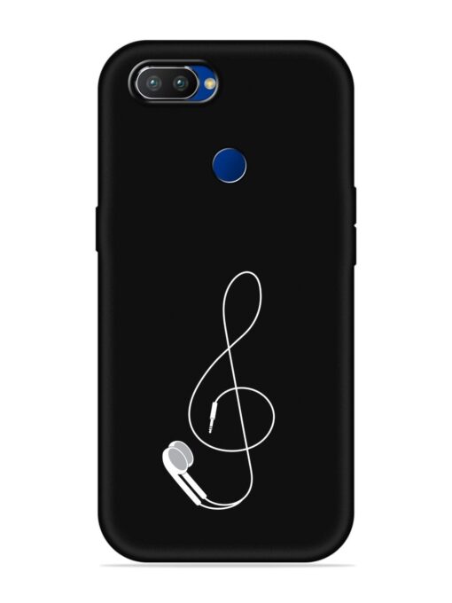 Music Earphone Vector Embossed Soft Silicone Case for Realme 2 Pro Zapvi