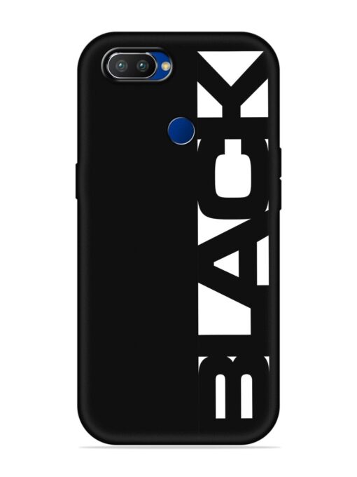 Black Typo Embossed Soft Silicone Case for Realme 2 Pro Zapvi