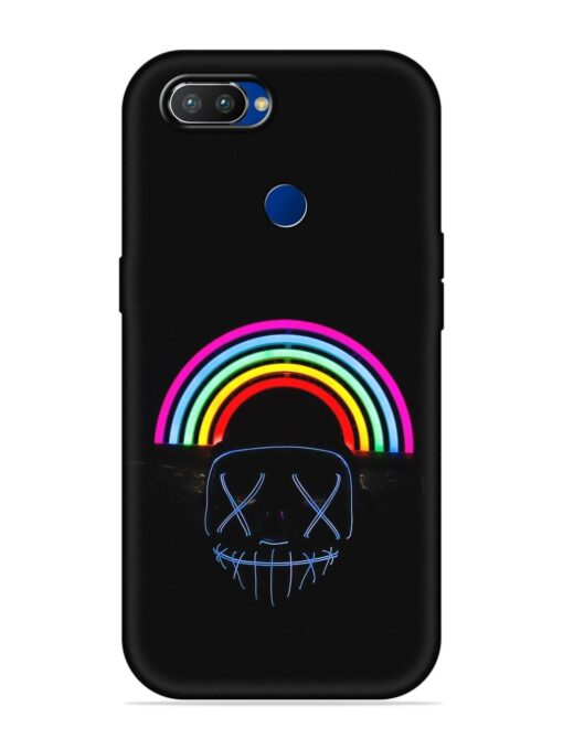 Mask Rainbow Embossed Soft Silicone Case for Realme 2 Pro