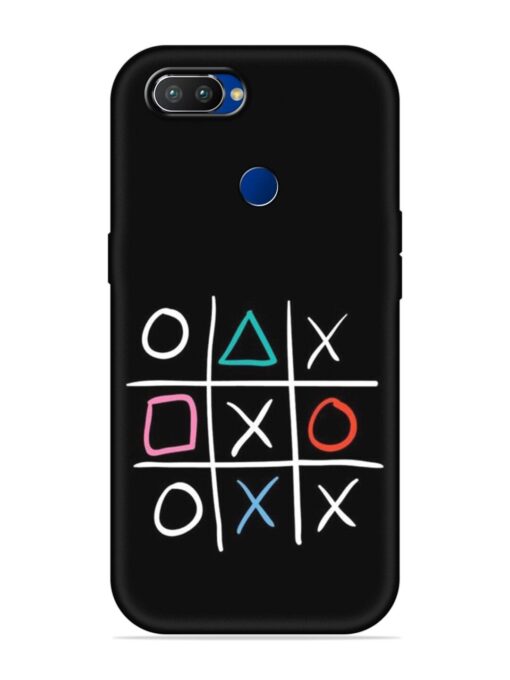 Super Neon Tic-Tac-Toe Embossed Soft Silicone Case for Realme 2 Pro Zapvi