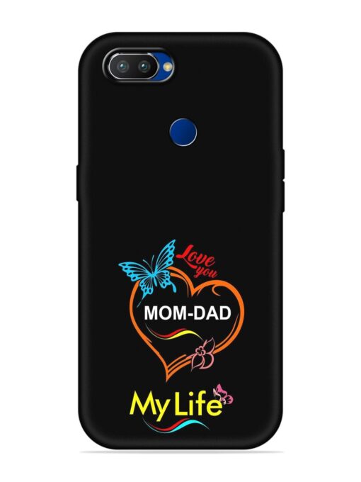 Love You Mom Dad Embossed Soft Silicone Case for Realme 2 Pro Zapvi