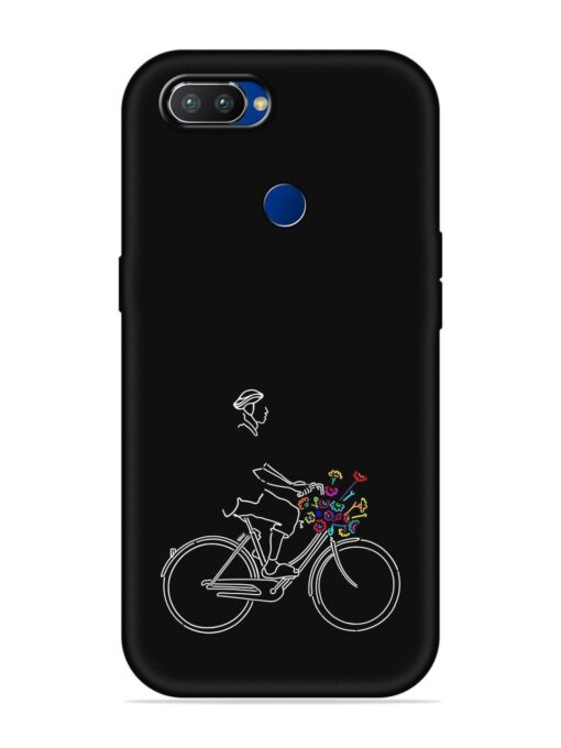 Minimalist Cycle Art Embossed Soft Silicone Case for Realme 2 Pro