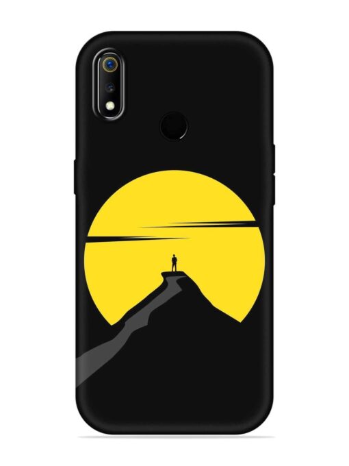 Black Ultra Vector Embossed Soft Silicone Case for Realme 3