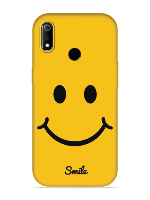 Yellow Smiley Embossed Soft Silicone Case for Realme 3