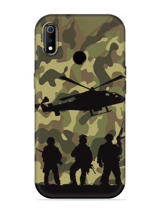 Army Heros Embossed Soft Silicone Case for Realme 3 Zapvi