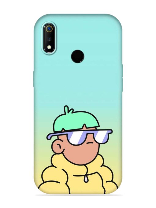 Doodles Cool Character Embossed Soft Silicone Case for Realme 3 Zapvi