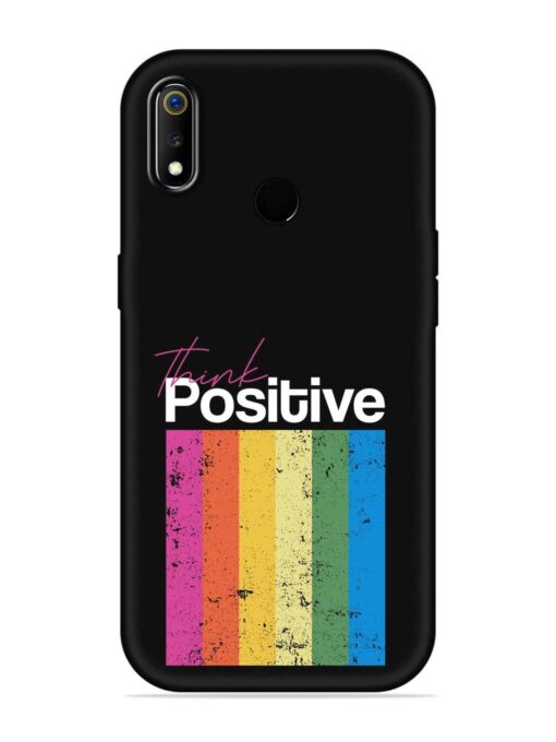 Think Positive Typography Embossed Soft Silicone Case for Realme 3