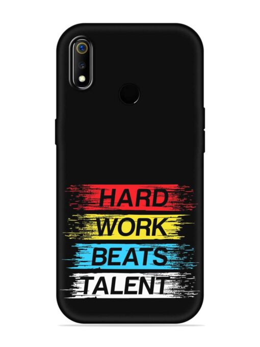 Hard Work Beats Embossed Soft Silicone Case for Realme 3 Zapvi