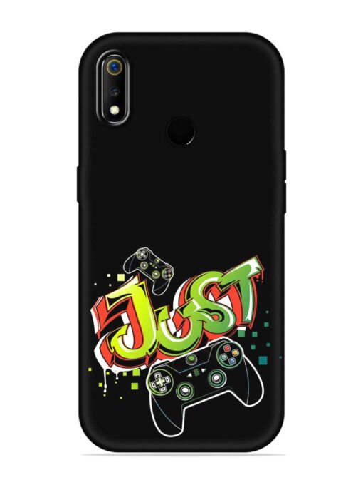 Graffiti Gamepad Illustration Embossed Soft Silicone Case for Realme 3