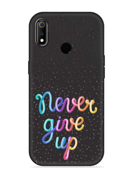 Colorful Stylized Rainbow Embossed Soft Silicone Case for Realme 3 Zapvi