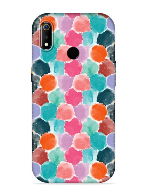 Colorful Seamless Pattern Embossed Soft Silicone Case for Realme 3 Zapvi