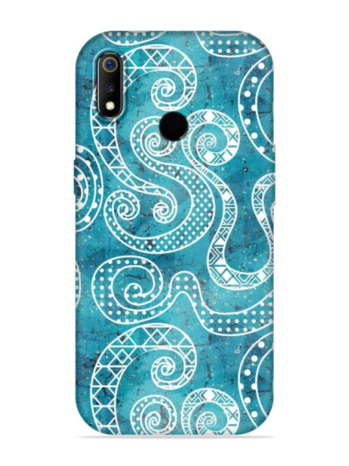 Vintage Curved Seamless Embossed Soft Silicone Case for Realme 3