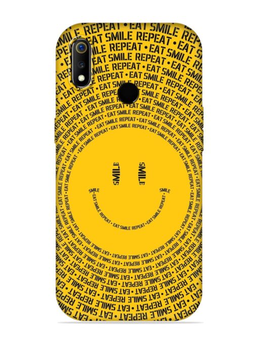 Smiley Embossed Soft Silicone Case for Realme 3