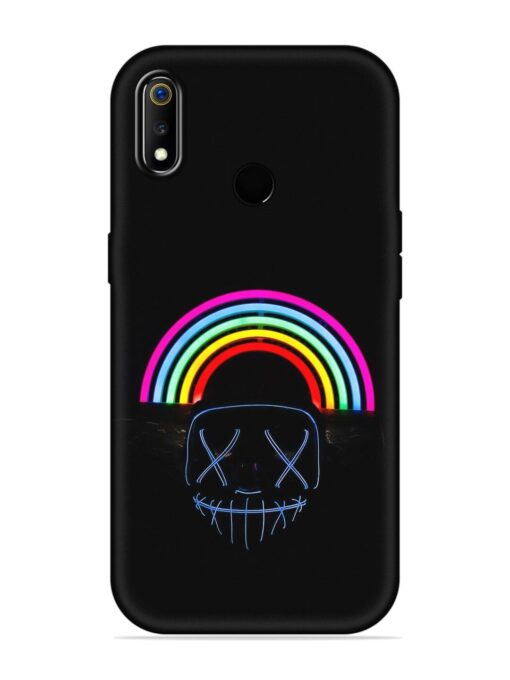 Mask Rainbow Embossed Soft Silicone Case for Realme 3