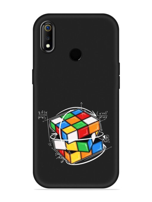 Cubik Vector Embossed Soft Silicone Case for Realme 3 Zapvi