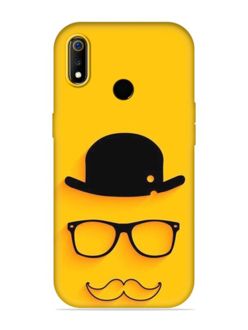 Classic Face Vector Embossed Soft Silicone Case for Realme 3