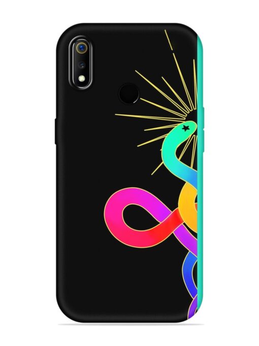 Art Geometric Abstraction Embossed Soft Silicone Case for Realme 3 Zapvi