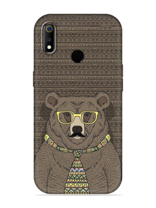 Grizzly Bear Embossed Soft Silicone Case for Realme 3