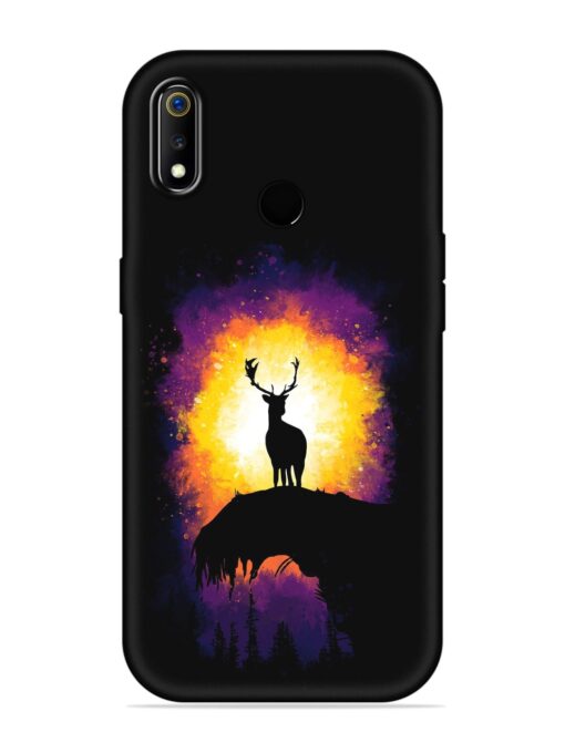 Elk Animal Art Embossed Soft Silicone Case for Realme 3 Zapvi