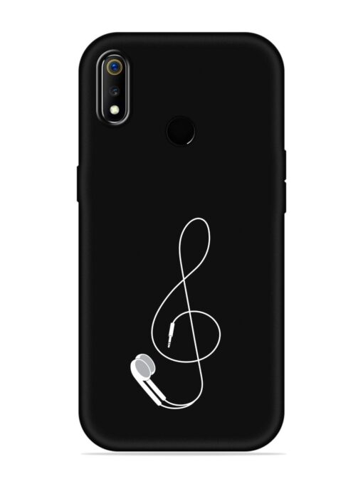 Music Earphone Vector Embossed Soft Silicone Case for Realme 3I Zapvi