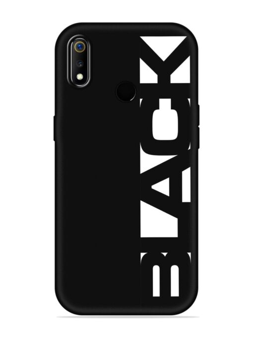 Black Typo Embossed Soft Silicone Case for Realme 3I