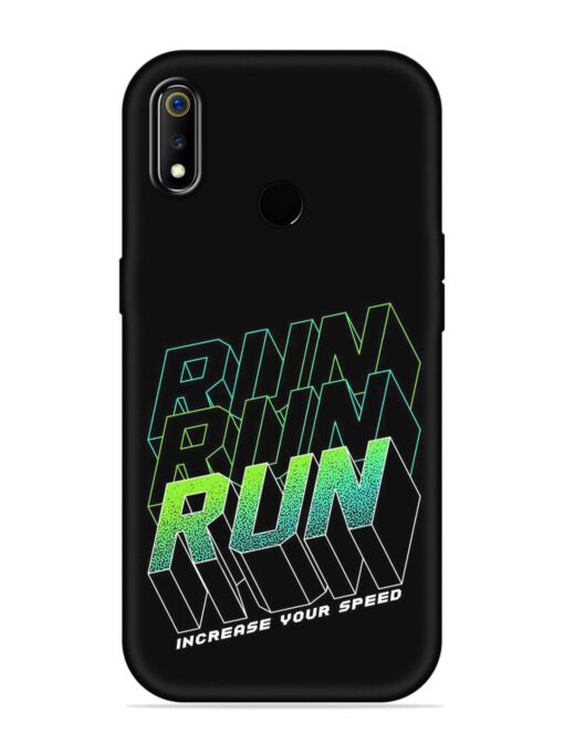 Run Embossed Soft Silicone Case for Realme 3I Zapvi