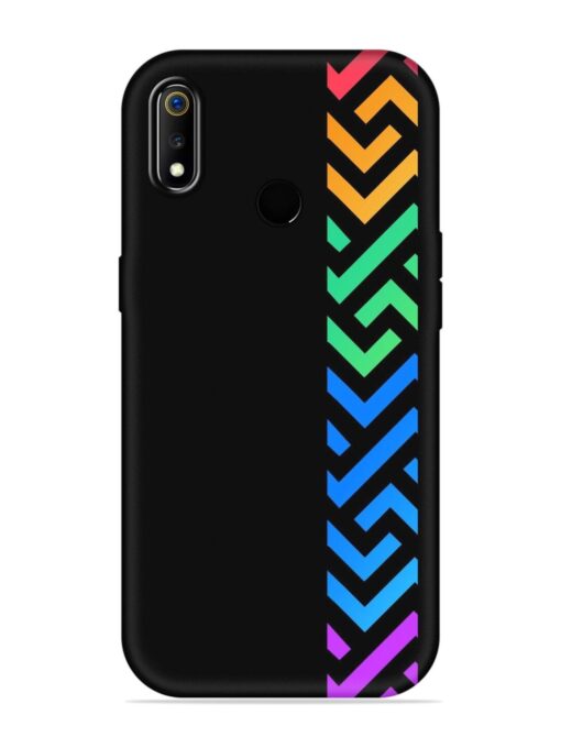 Colorshape Stripes Embossed Soft Silicone Case for Realme 3I