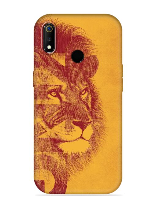 Gold Lion Crown Art Embossed Soft Silicone Case for Realme 3I