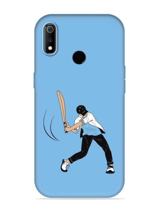 Cricket Gully Boy Embossed Soft Silicone Case for Realme 3 Pro Zapvi