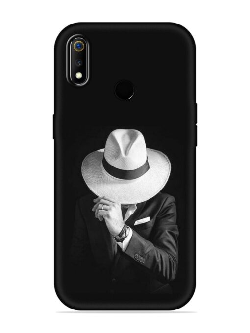 Men Under Hat Embossed Soft Silicone Case for Realme 3 Pro