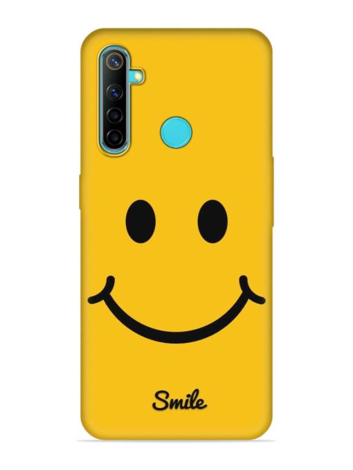 Yellow Smiley Embossed Soft Silicone Case for Realme 5 Zapvi