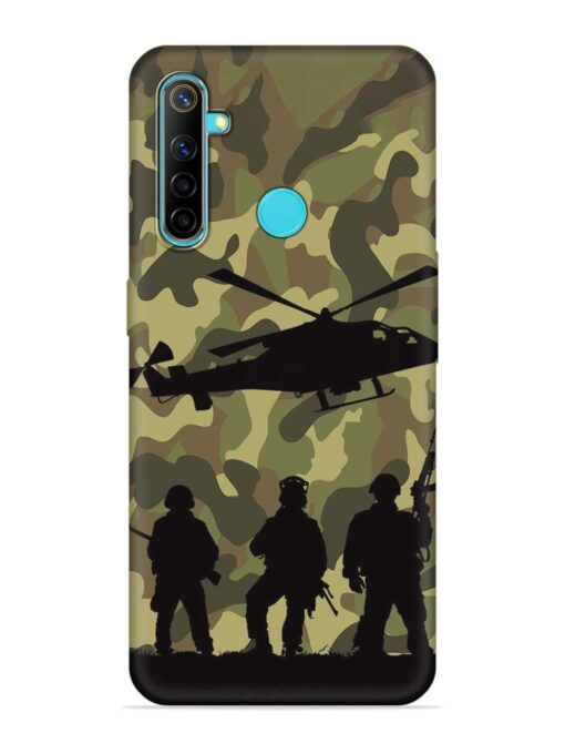 Army Heros Embossed Soft Silicone Case for Realme 5 Zapvi