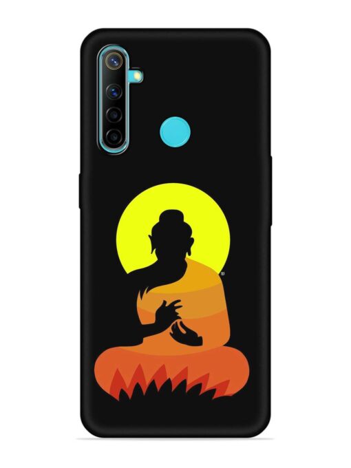 Buddha Art Black Embossed Soft Silicone Case for Realme 5 Zapvi